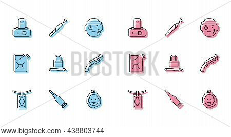 Set Line Money Laundering, Bullet, Grave With Tombstone, Murder, Lock Picks For Lock Picking, Police
