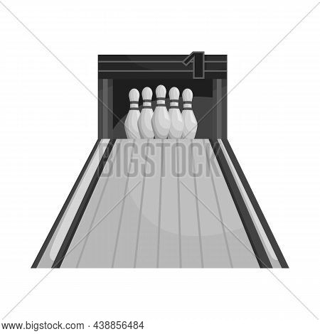 Vector Illustration Of Lane And Target Sign. Web Element Of Lane And Hit Stock Vector Illustration.