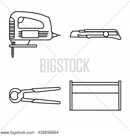 Vector Illustration Of Repair And Toolbox Symbol. Set Of Repair And Renovation Vector Icon For Stock