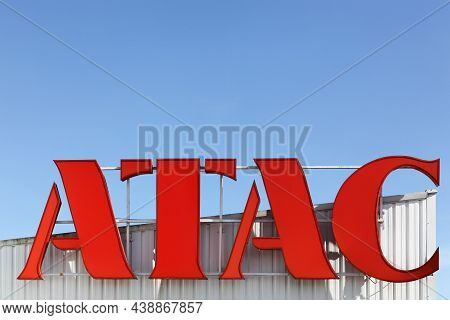 La Clayette, France - September 12, 2020: Atac Is A Brand Of Predominantly Food Stores Operating Sup