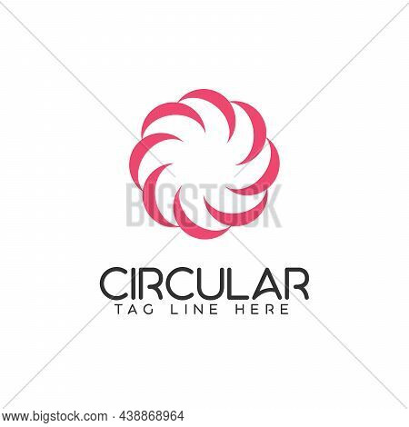 Minimalistic Vortex Geometric Logo Design. Stock Vector Illustration Isolated On White Background