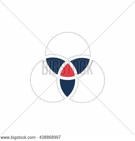 Overlapping Circles. Teamwork Infographic. Template For Circle Diagram, Graph, Presentation And Char