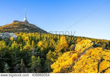 Virive Rocks, Czech: Virive Kameny, And Jested Mountain In Autumn Time. Liberec, Czech Republic