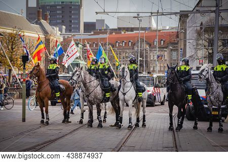 07 November 2021, Hague, Netherlands, Malieveld, Protest Against Government Measures For Preventing 