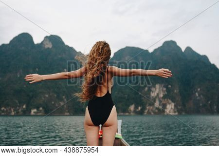 Beautiful woman posing at sunset