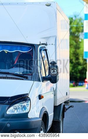 Ribinsk, Russia - August, 3, 2021: van on a street parking in Kostroma, Russia