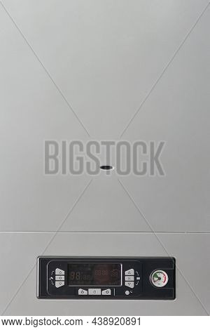 Dual-circuit Gas Boiler. Gas Boiler For Home Heating. Wall Double-bithermic Boiler For Heating And H