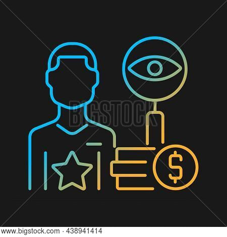 Comptroller Gradient Vector Icon For Dark Theme. Financial Controller. Budget Creating Expert. Accou