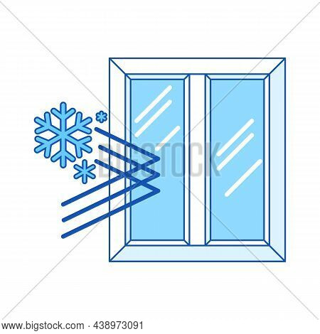 Cold Protection With Double Glazed Window. Pvc Plastic Profile. Infographics Showing Properties.