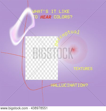 Abstract Liquid Purple Poster For Social Media. Put Your Content Under Background. Hallucination Per