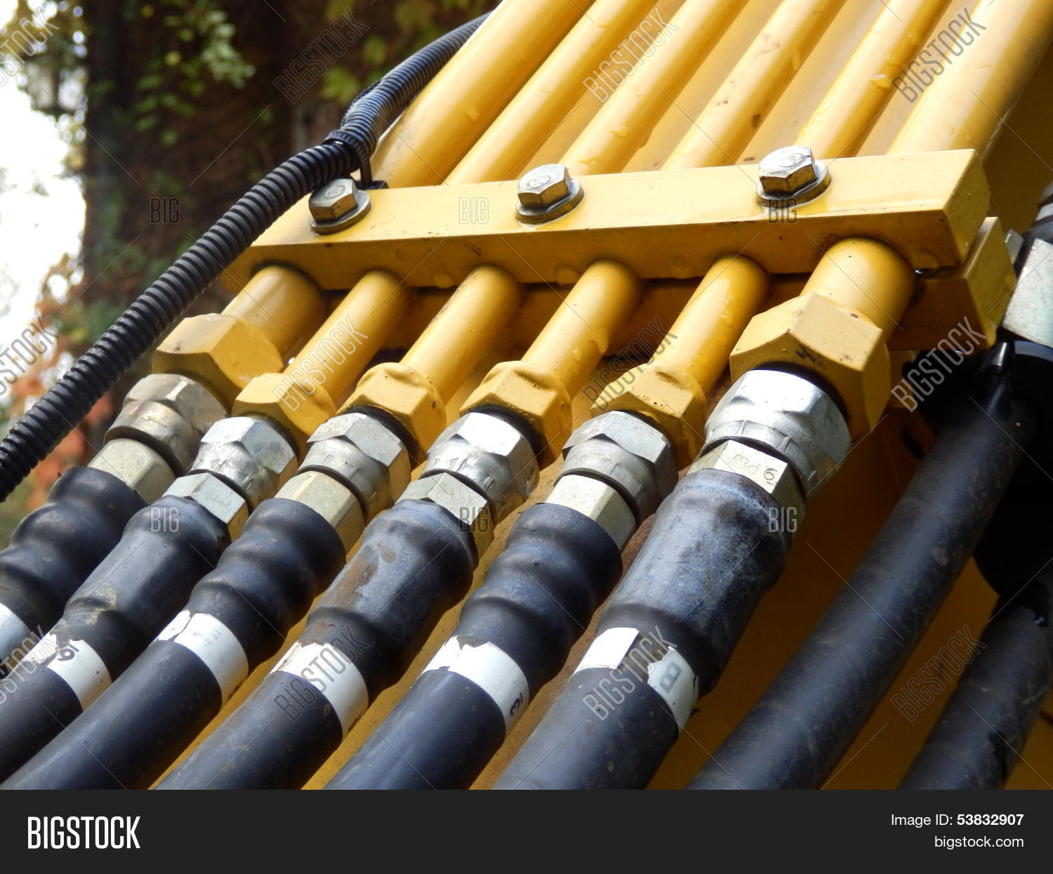 Hydraulic Pipes Hoses Image & Photo (Free Trial) Bigstock