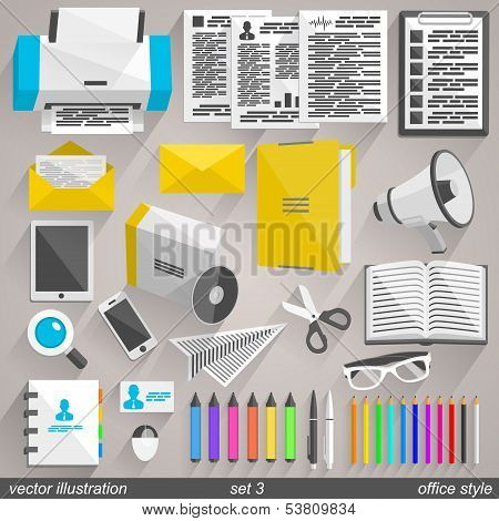 Vector office style. set 3