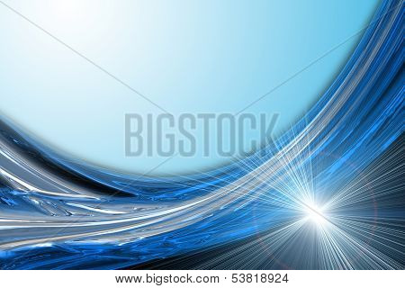 Futuristic Technology Wave Background Design With Lights