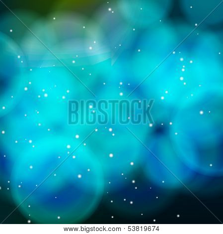 Shining vector abstract bokeh in blue