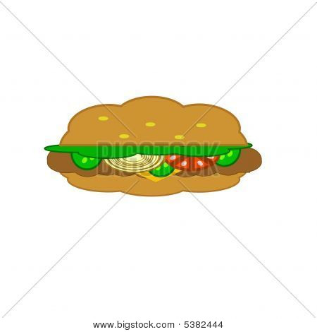 Vector Clip Art Cheeseburger