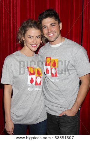 LOS ANGELES - OCT 6:  Linsey Godfrey, Robert Adamson at the Light The Night The Walk to benefit the Leukemia-Lymphoma Society at Sunset-Gower Studios on October 6, 2013 in Los Angeles, CA