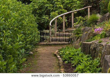 Elgin, stairs to rock garden
