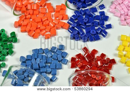 Polymer Resins On White