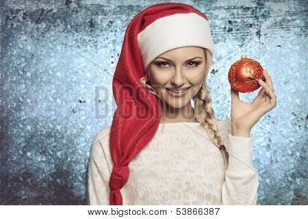 Young Xmas Blond Girl