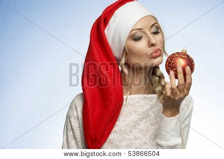 Young Xmas Blond Girl