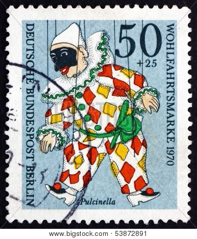 Postage Stamp Germany 1970 Pulcinella, Puppet