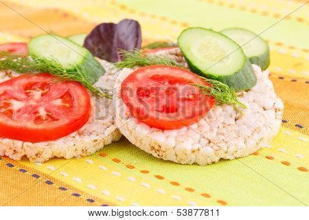 Puffed Rice Crackers Sandwiches