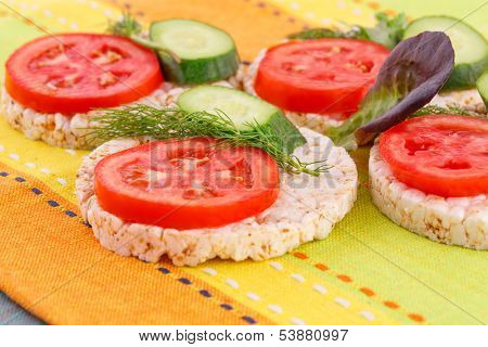 Puffed Rice Crackers Sandwiches