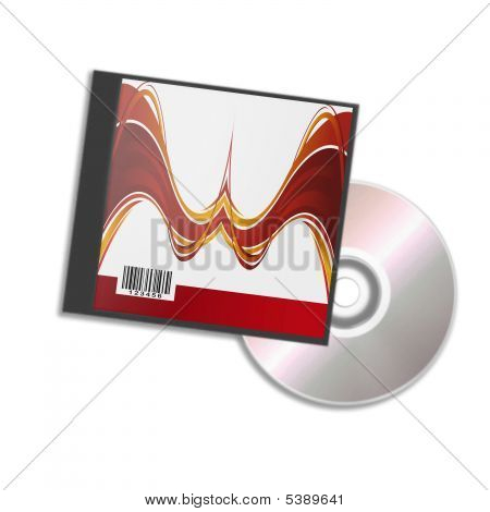 3D 렌더링 흰색 바탕에 Dvd 케이스