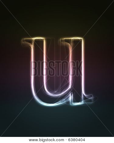 闪亮字母 u