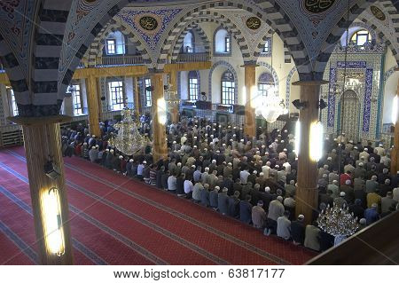 Muslims In The Mosque For Prayer Was Pure