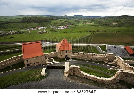 Rupea fortress, Brasov county, Romania. Medieval saxon landmark of Transylvania.
