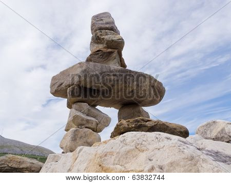Cairn Trail Marker Inuksuk Large Stacked Stones