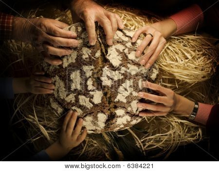 personer, der deler brød