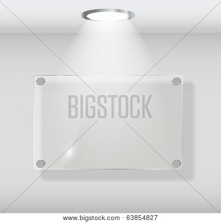 Realistic Glass Frames. Vector Illustration