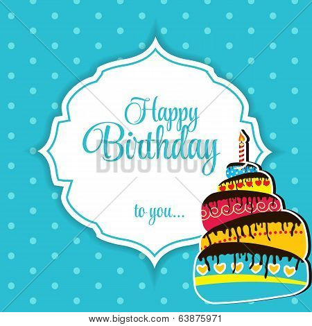 Happy Birthday Card Vector Illustration