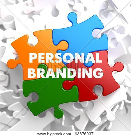 Personal Branding on Multicolor Puzzle.