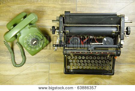 Phone and typewriter