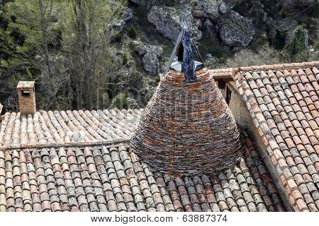 Conical Chimney On A Medieval Tiled