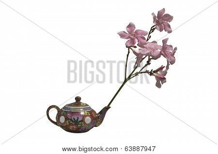 Sweet Oleander over tea pot