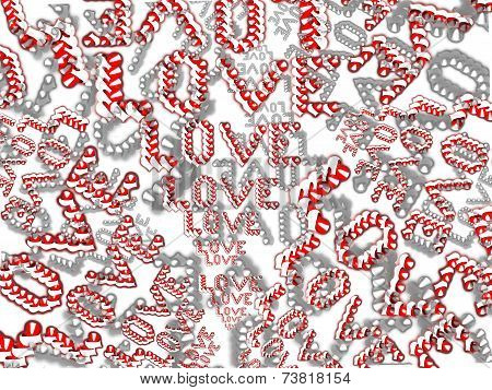 Love Words Seamless Background