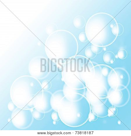 Blue Background With Abstract Circles