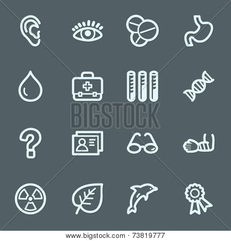 Medicine web icons set