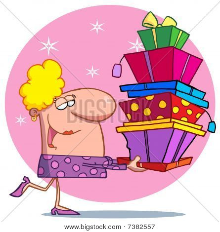 Shopper signora bionda vacanze