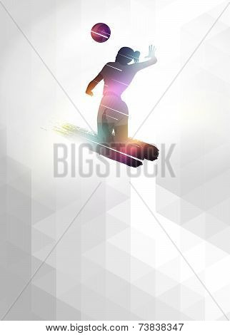 Volleyball Flat Polygon Background