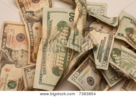 Nous cloquée Dollar Bills Closeup