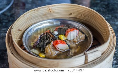 Dimsum in the steam basket