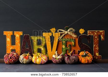 traditional Handmade Halloween decorations from fabric for holiday.