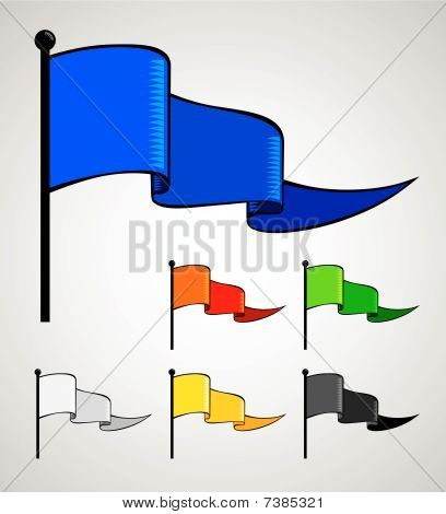 triangular color flag