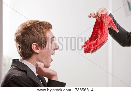 Redheaded Guy Loves Red Heels