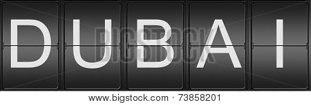 Dubai Written In Mecanical Letters